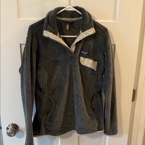 Patagonia Charcoal Fleece with Cream Accents